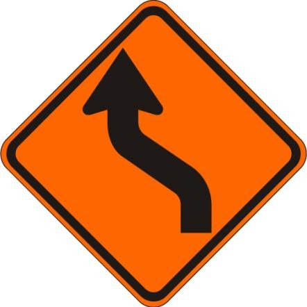 curve road sign